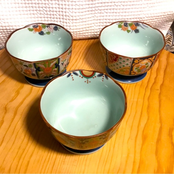 Arita Pottery Kiyohide~3 Gold Saiko Imari Picture Change Japanese Tableware - Picture 2 of 9